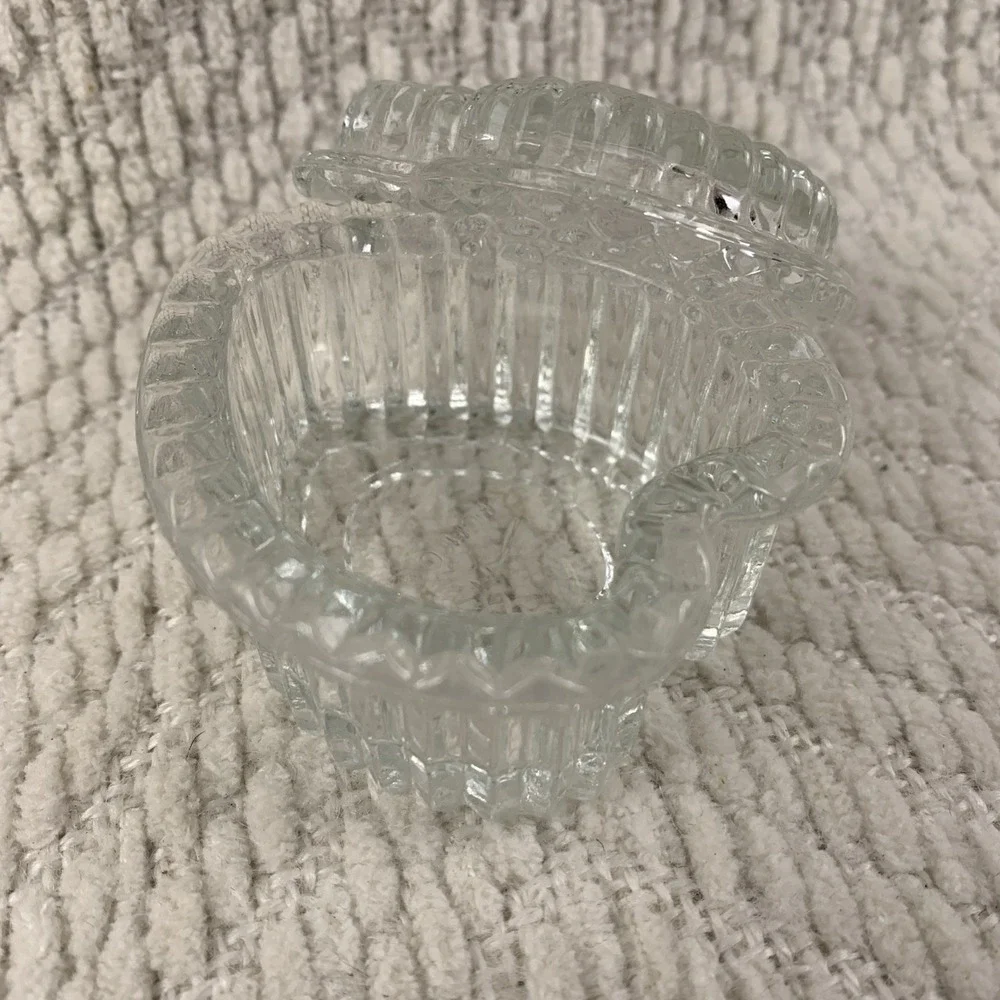 Vintage-Homco Valentine Crystal Heart Shaped Trinket-Jewelry-Ring Box Beautiful!